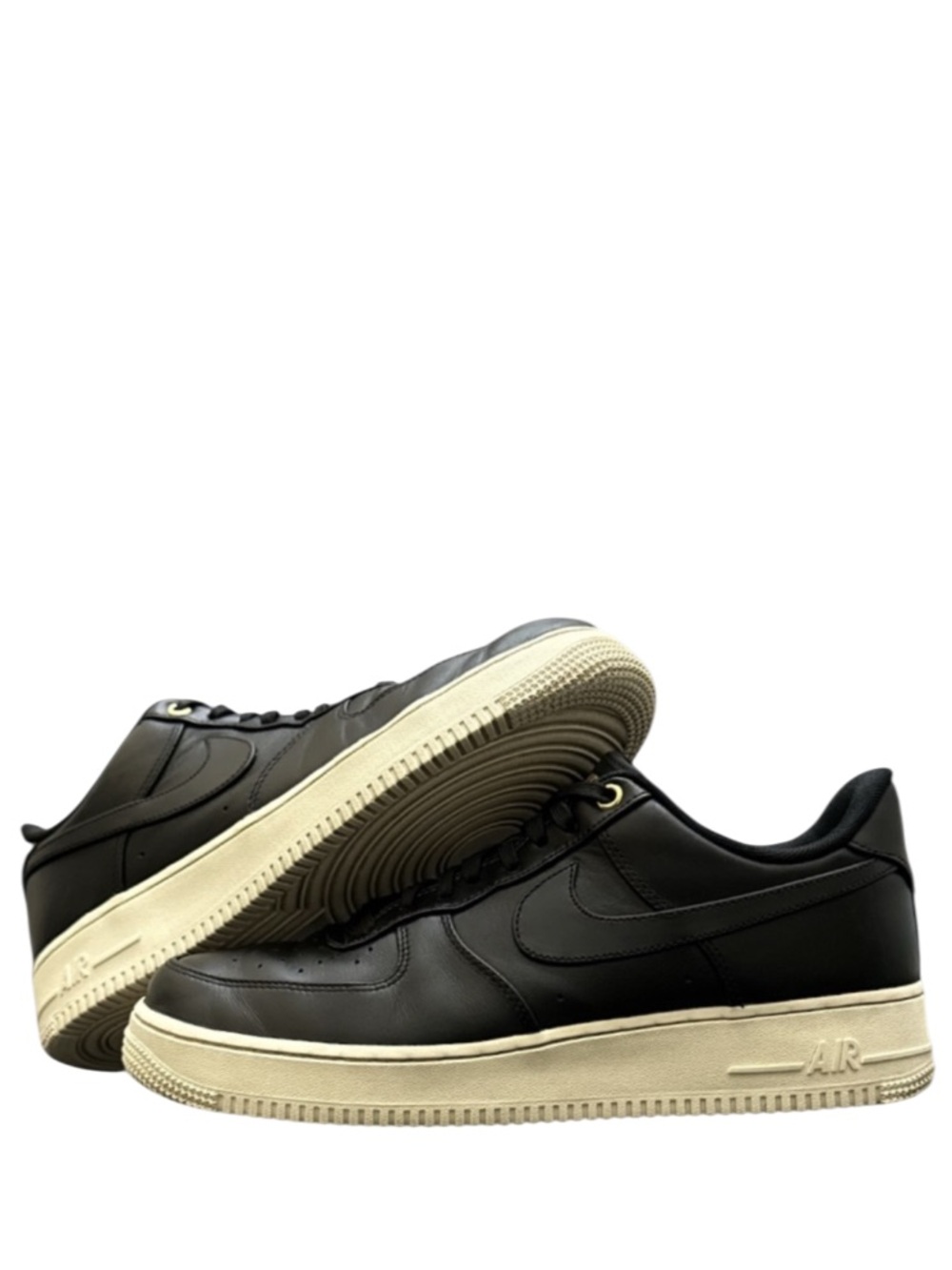NIKE - AIR FORCE 1 PREMIUM BLACK WHITE “BLACK PACK” SNEAKERS